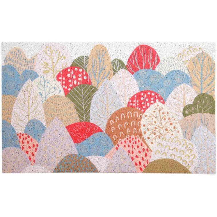 Шелковая петля Нескользящий входной коврик: ПВХ Бытовой Коврик для Ног для Соскабливания Грязи и Жидкости