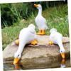 Resin Duck Decor Real Farm Duck Statues Funny Duck Fence Decoration,Real Animal Statue,Duck Sculpture for Home Garden Stairs,Farm,Patio,Backyard