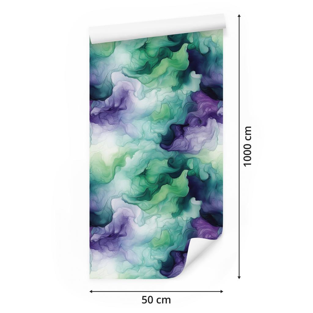 Sea Ink and Blue Wallpaper for Living Room and Bedroom 50x1000