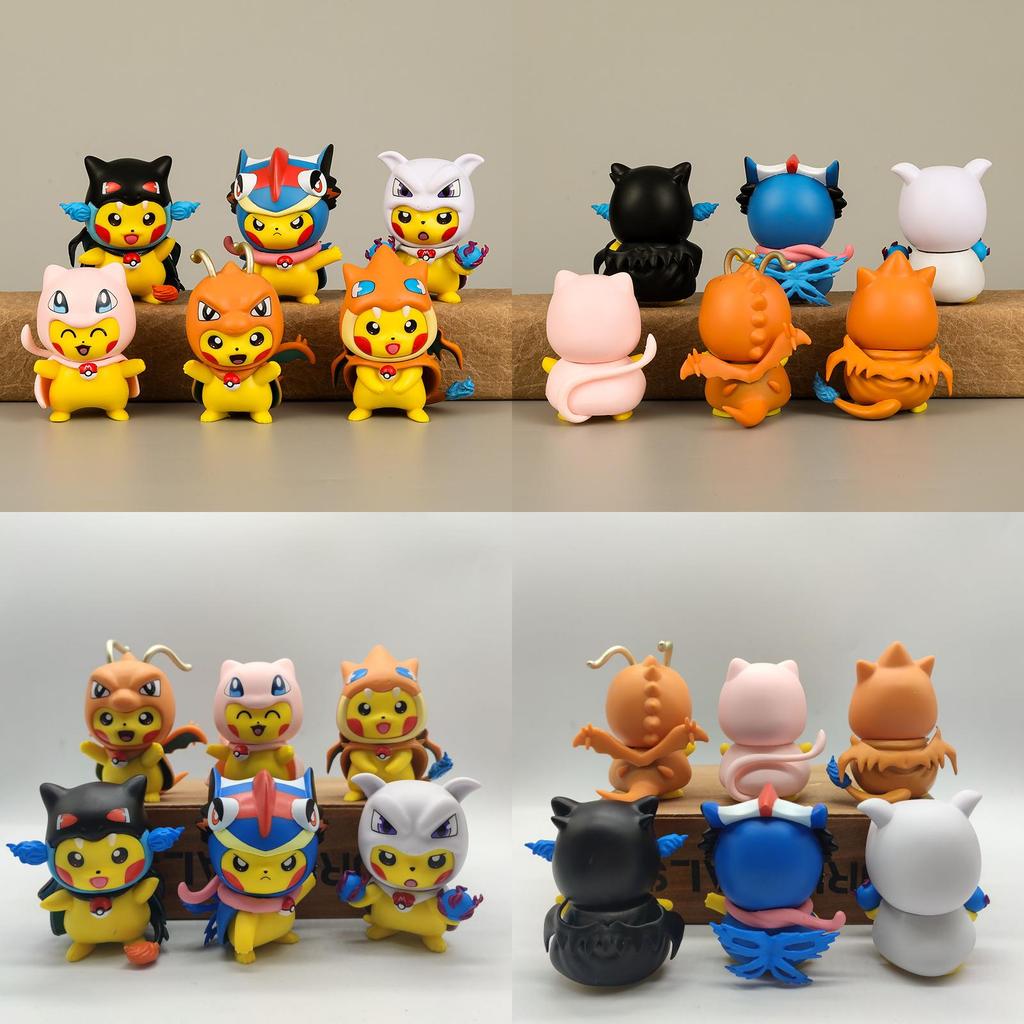 Adorable Pikachu Figurines Cartoon Character Pvc Toy Set For Fans