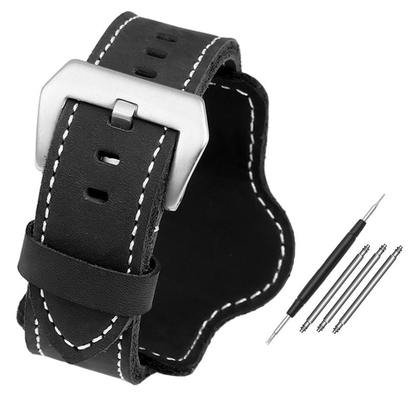 Классический ремешок для часов Panerai из натуральной кожи для мужчин PAM111/441/312 Series Crazy Horse Belt с игольчатой пряжкой 22MM 24MM 26MM