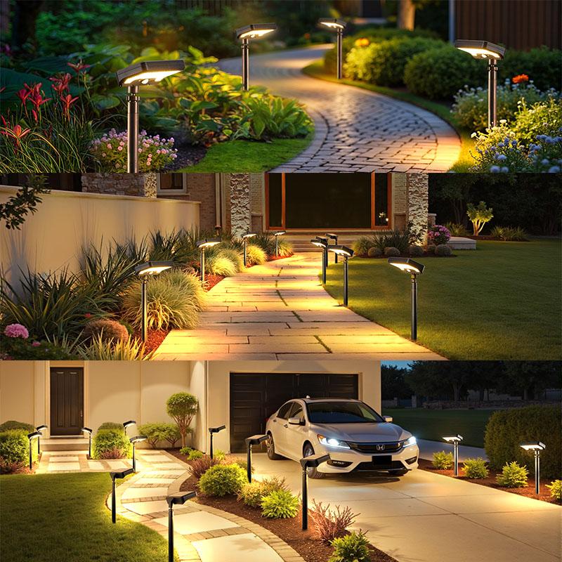 Solar Motion Sensor Lights Outdoor Pathway Lights Garden Light Adjustable Angle Rechargeable for Walkway Driveway Sidewalk Patio