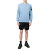 STONE ISLAND FW22 Solid Color Logo Decorated Casual Long Sleeve Sweatshirt Men Sweatshirt Light-Blue 771563020-V0046