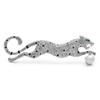 Full Rhinestone Leopard Brooches Gold Silver Leopard Brooch Pins Animal Brooches  Business Suit