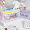 Прозрачный пенал большой емкости, сумка для ручек, двухслойные органайзеры для ручек, дорожные косметички для студентов, женщин, взрослых
