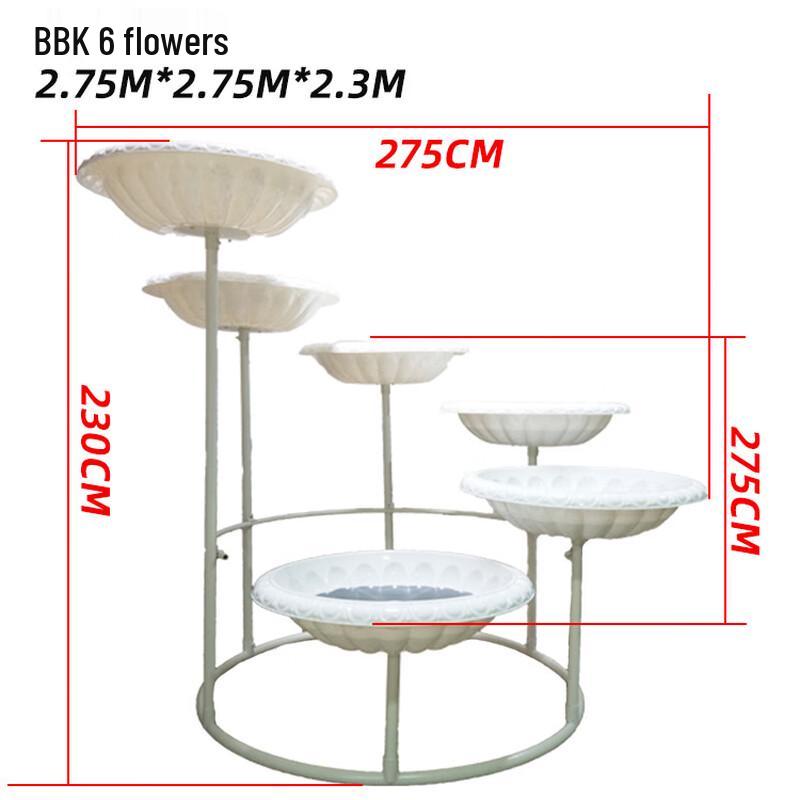 Outdoor Rainbow Glass Flower Display Sculpture