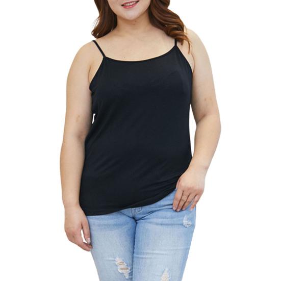 Летний женский жилет больших размеров, однотонный свободный топ на бретельках