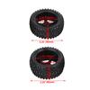 Mxfans Black Dot Pattern Rubber Tires Black Pentagram Wheel Rims for 4-Pack & RC110 Off-Road
