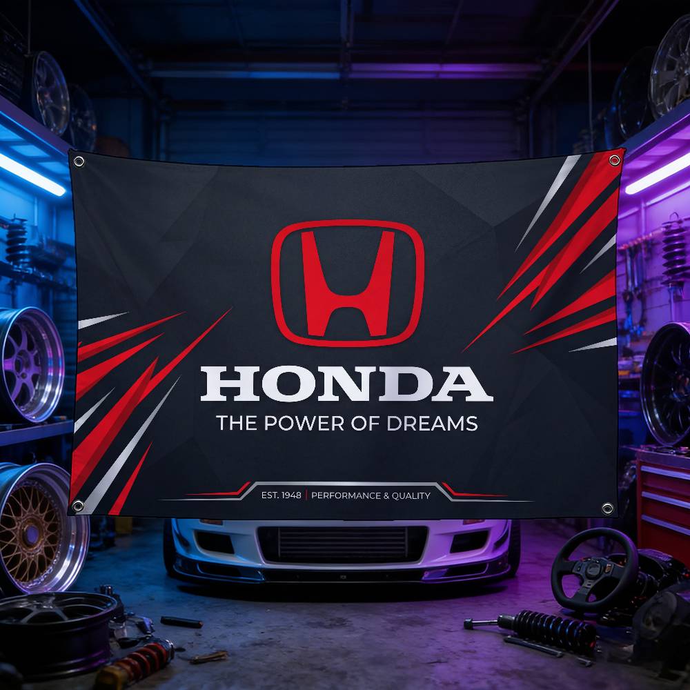 ZLQ4 FOR HONDA RACING Flag 120g Brushed Polyester Sublimation Printing Durable Hanging Flag For Home Decor Event Graduation Gift