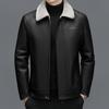 Winter Thickened New Genuine Leather Down Jacket Men's Thickened and Warm New Sheepskin Leather Jacket Middle-aged Leather Jacket