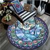 Круглый мультяшный ковер Пикачу с 3D-дизайном и противоскользящей основой для детской комнаты