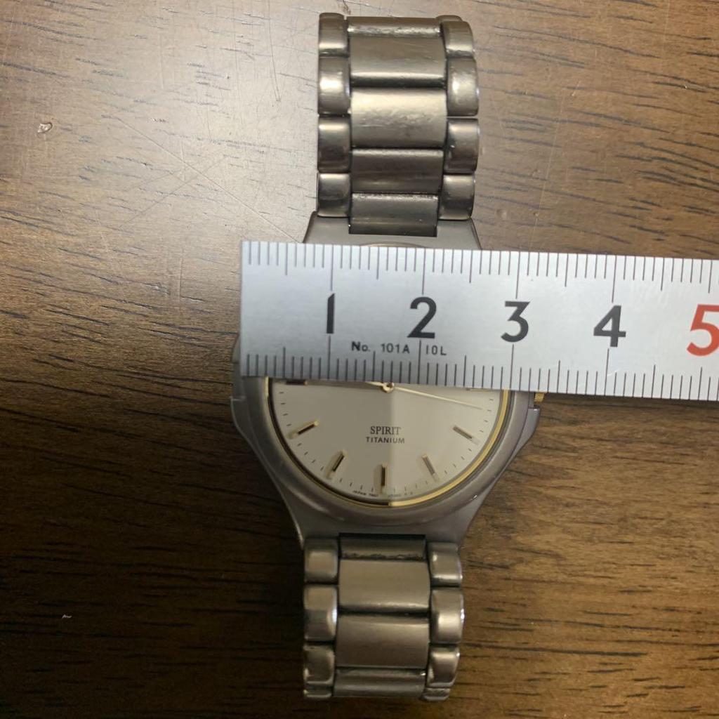 [USED] Seiko SPIRIT Titanium Watch, Thin and Lightweight, Working