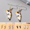 1 пара серег-крючков с покрытием из животных, ювелирные изделия, яркие блестящие серьги-капли с героями мультфильмов для свиданий