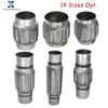X Autohaux 51mm 58mm 65mm 76mm Stainless Steel Car Muffler Exhaust Flexible Pipe Tubing Universal Exhaust Joint