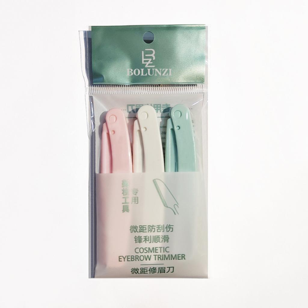 Безопасный складной триммер для бровей, бритва для бровей, женский набор для начинающих, устойчивый к царапинам, сменное лезвие