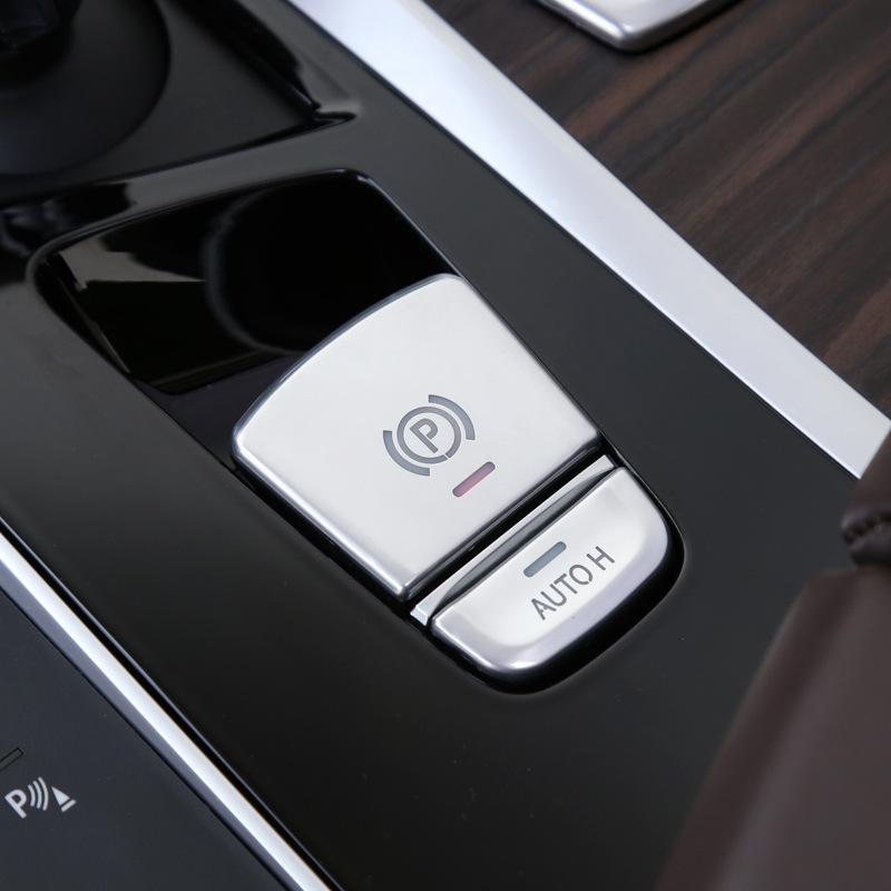 Хромированная автомобильная мультимедийная кнопка ABS, накладка, наклейка на кнопку стояночного тормоза для BMW G01 G30 G38 5 серии 2017-2021 авто