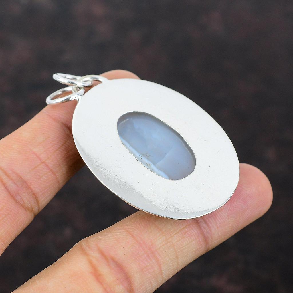 Кулон из ботсванского агата, ювелирные изделия из драгоценных камней высшего качества, подвеска из стерлингового серебра 925 пробы, уникальный стиль ручной работы, ювелирный подарок для него, эффектный кулон