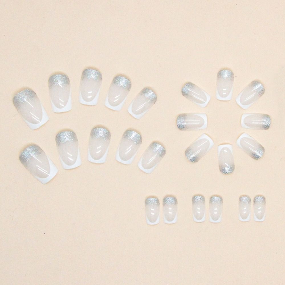 Градиентные накладные ногти Длинные квадратные типсы Новые накладные ногти Женские Девичьи