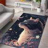1PC Cat and cosmic fantasy illustration Carpet for Living Room Bedroom Sofa Home Decor Rug Non-slip Floor Mat Luxury Gift
