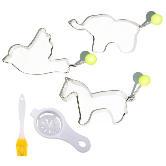 Форма для омлета Кольца для яиц из нержавеющей стали Антипригарные Любовь Звезда Цветок Форма для жареных яиц Форма для блинов Кухонные гаджеты