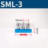 20x20 мм ШxВ С фитингами SML 1/4" BSP Внутренняя резьба 2 ряда x 2 3 4 5 6 8 направлений Сплошной алюминиевый пневматический распределительный блок Разветвитель