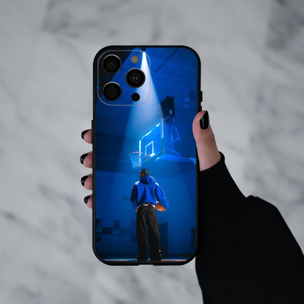 SGA B-Баскетбол G-Защита S-Ша Чехол для телефона Для iPhone 17pro,16,15,14,13,12,11 Plus,Pro Max,XS,Мягкий силиконовый Черный чехол