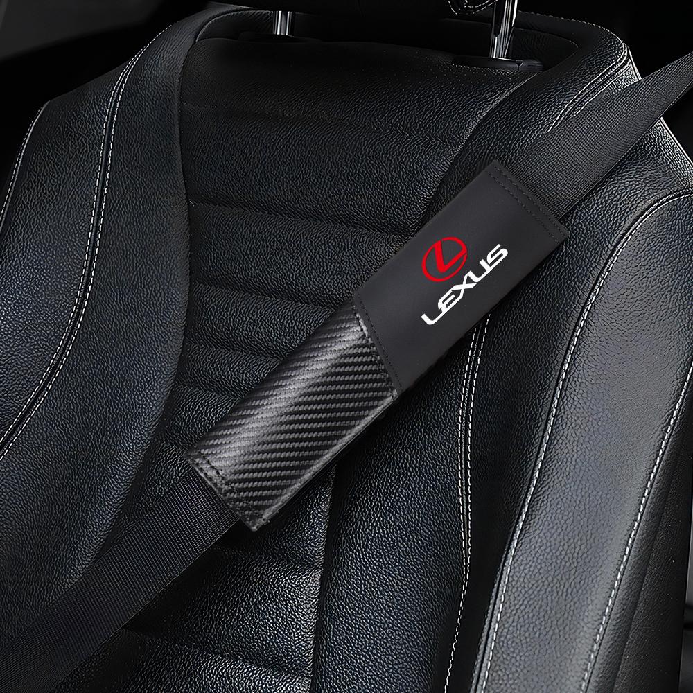 Leather Car Seat Safety Belts Shoulder Cover Suede Soft Pad Accessories For Lexus LS LC IS350 ES300h ES300 IS250 GX460 NX350h RX
