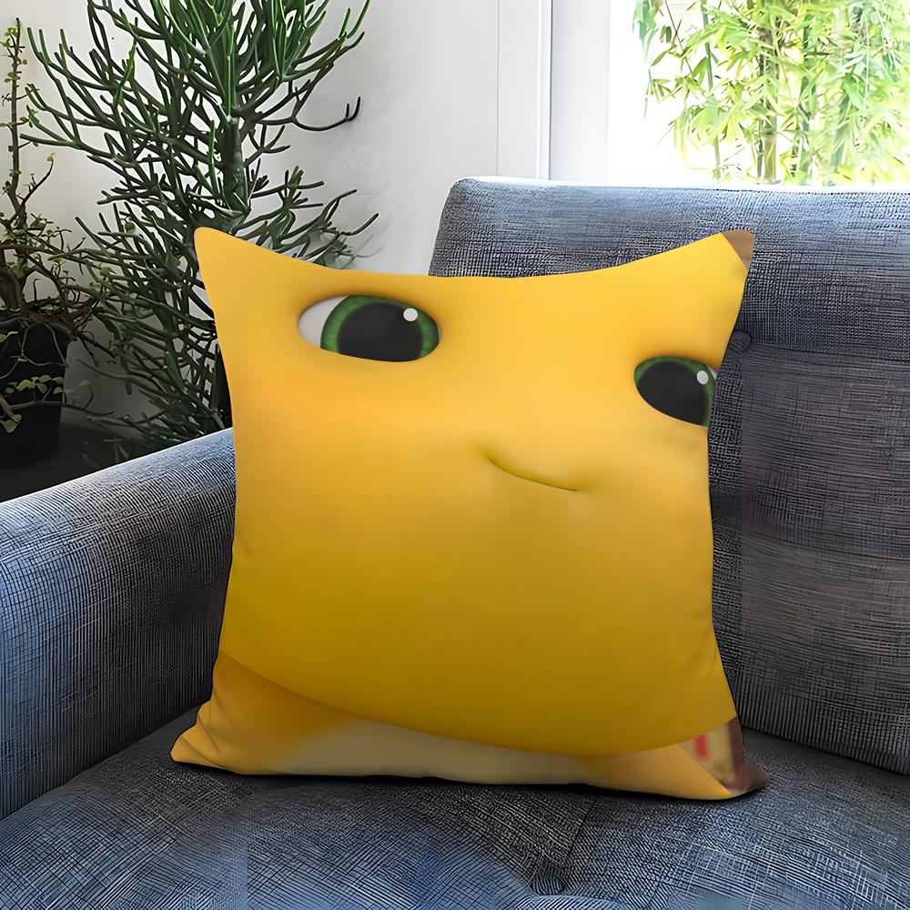 YELLOW DRAGON CUTE NaiLong Cushion Cover Comfortable Reversible Pillow Cover Ideal for Car Sofa Bedroom & Beyond