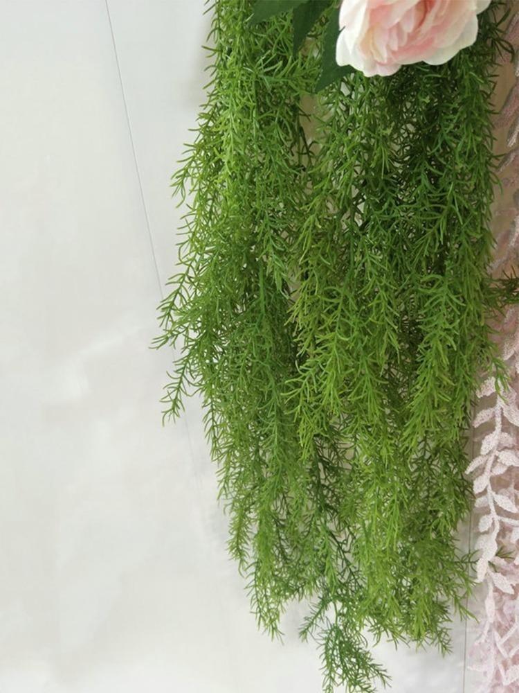 2 шт. 100 см зеленое растение, поддельное настенное висение, трава, длинная лоза, искусственные растения, пластиковые листья для домашнего сада, свадебного декора