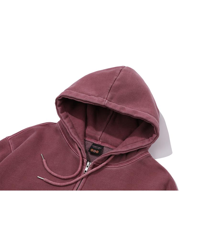 Cpgn Studio [Двусторонняя] Юбка Рукав Свинья С Капюшоном На Молнии Пыльно-Розовый