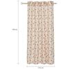 Pack of 2  Polyester Floral Leaf Print Window Curtain Regular Print 135 GSM , Brown