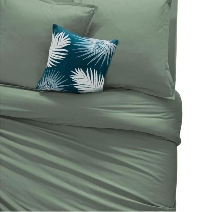 Housse de couette - Oeko-Tex - 140 x 200 cm - 100% Coton - Vert Celadon