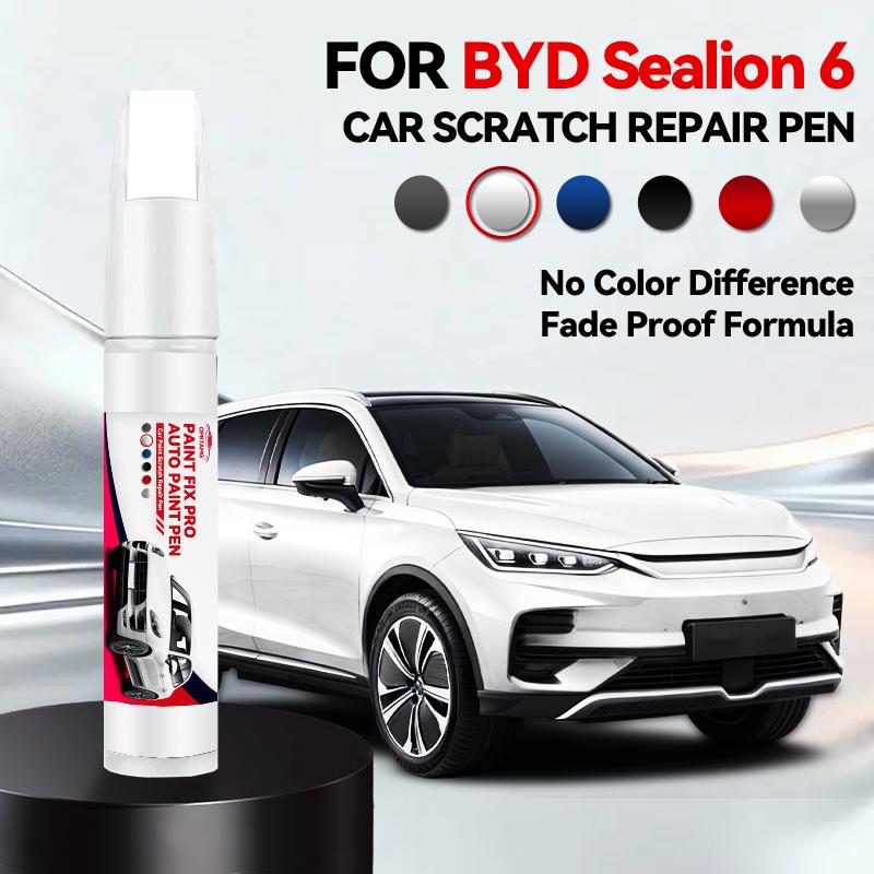 Ремонтный маркер для краски автомобиля для BYD Sealion 6 2023-2025, аксессуары для ремонта царапин краски, лазурно-синий, балтийский черный, бело-серый