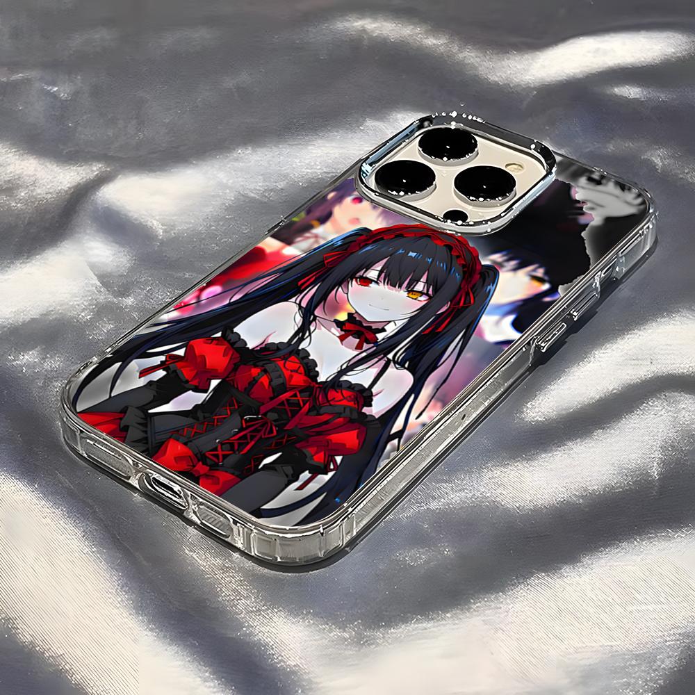 Аниме Date A Live Токисаки Куруми Милый чехол для телефона для iPhone 17 Pro Max 16 15 14 Pro Max iPhone 13 Pro Max 11 Plus Прозрачный C