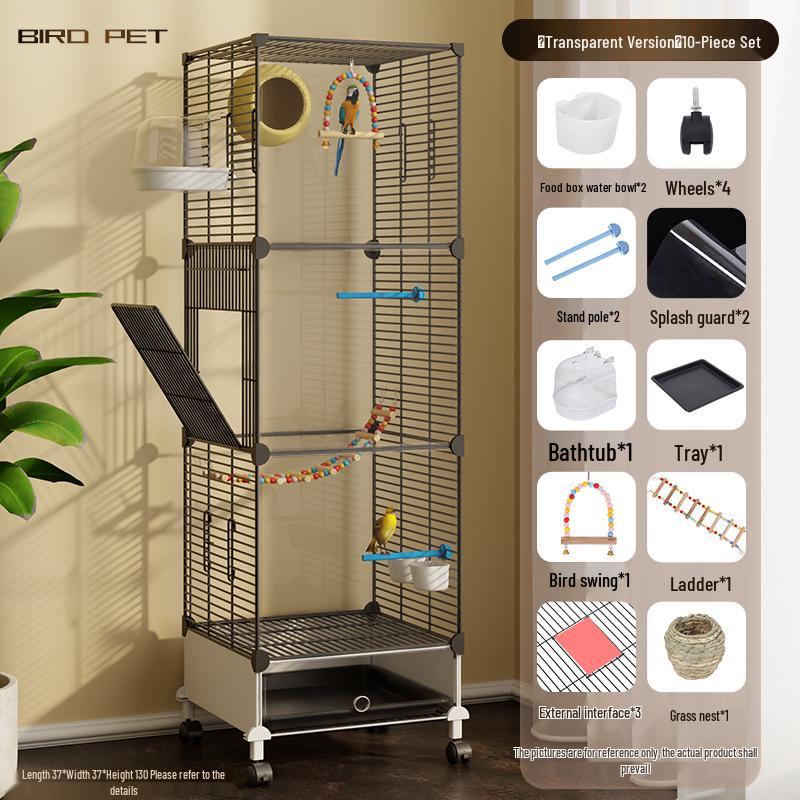 Роскошная большая клетка для птиц для какариков, волнистых попугайчиков, попугаев с гнездовым ящиком
