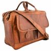 Vintage Smooth Leather Briefcase Laptop Attache Messenger Shoulder Portfolio Bag