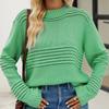 IHUASU Autumn and Winter Pullover Sweater Pit Stripe Women's Knitwear Fashion Sweater