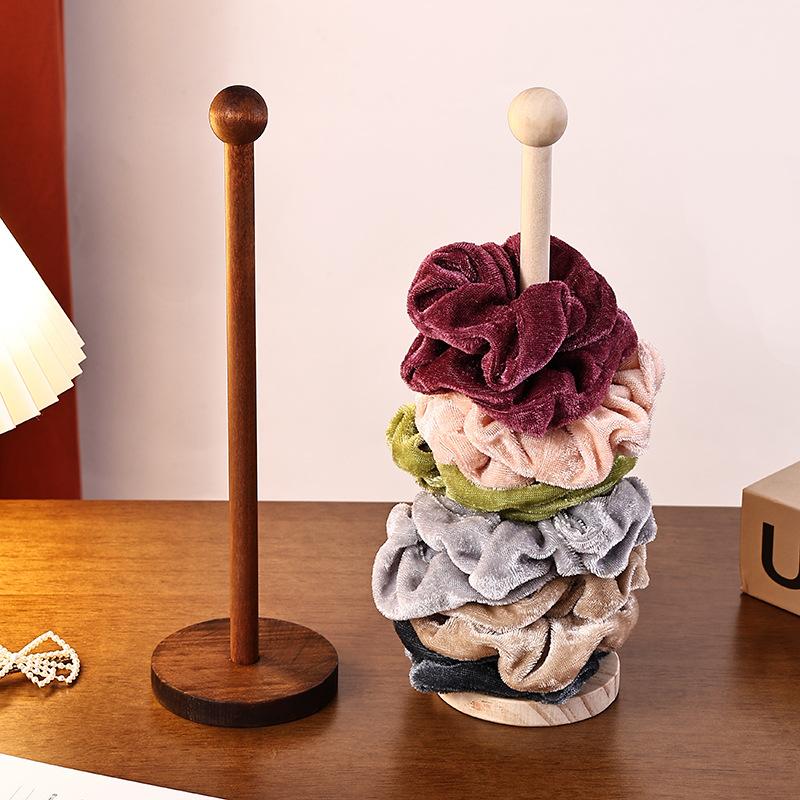 Деревянный держатель для повязок для волос, детский, для резинок, веревок для волос, браслетов, стойка для хранения, полка для демонстрации часов, браслетов, скранчи