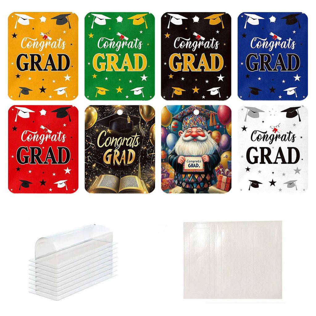 8 Packs Of Graduation Season Cash Card Clips, Checks, Fun Lipstick Clips, Gift Card Clips, Unique Plastic Dome Covers, And Double-sided Adhesive.