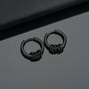 2 шт. Серьги-кольца из нержавеющей стали для мужчин, Маленький круг, Металлический шарик, Гипоаллергенная застежка для ушей, Рок, Хип-хоп, Искусственные украшения, Подарок
