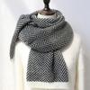New Houndstooth Checked Scarf Imitate Cashmere Scarves Shawl Lady Winter Wrap Tassel Scarves Warm Knitted Scarves For Women