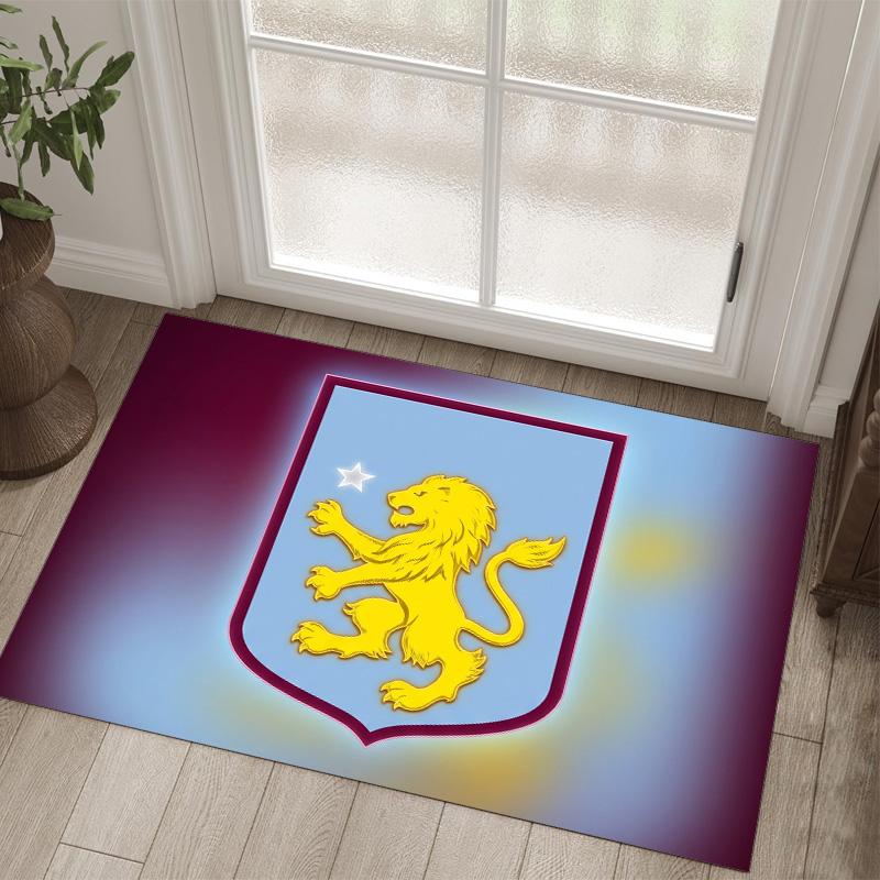 Футбольный дизайн Aston Villa Хрустальный бархатный ковер Уютный Не?Нескользящий ковер с принтом для спальни, гостиной, прихожей