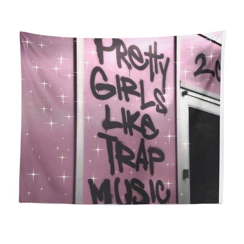 Aertemisi Pretty Girls Like Trap Music Tapestry Wall Hanging Art for Bedroom Living Room Decor College Dorm Party Backdrop