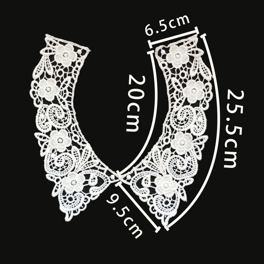 Black And White I Embroidery Hollow Milk Silk Water-Soluble Decoration With Clothing Collar Diy Sewing Lace Accessories