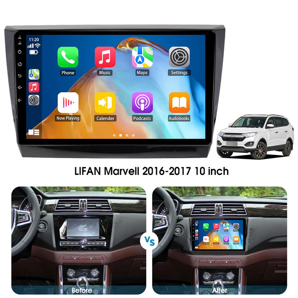 Wi-Fi Car Radio Carplay для Lifan Marvell 2016-2017 Myway Navigation GPS Android Auto Carplay экран без 2din DVD