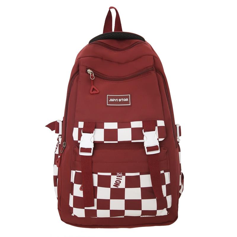 Школьная сумка в шахматном порядке, студенческий рюкзак, женский рюкзак для младших классов средней школы
