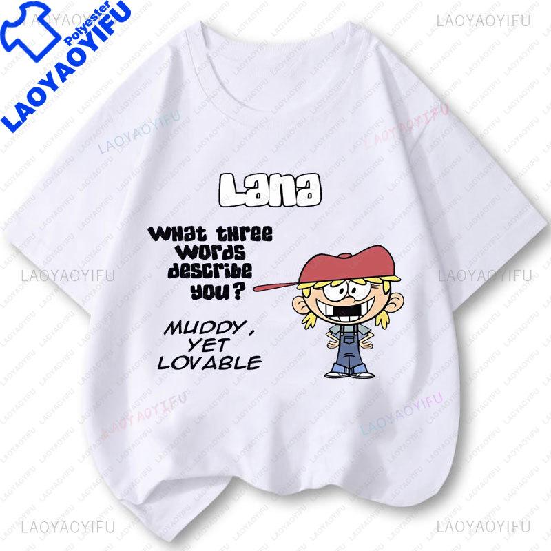 New Style The Loud Houses Short Sleeved T Shirt Girl Y2k Clothes Boy Oversized Vintage Harajuku Casual Funny Comedy Cartoon Top