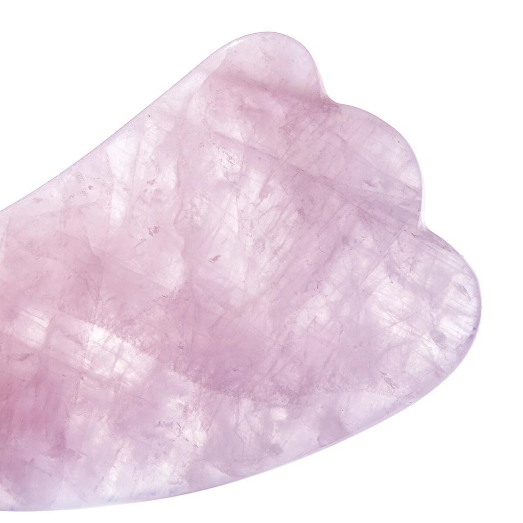 Скребок-массажер Гуаша из розового кварца Hillary