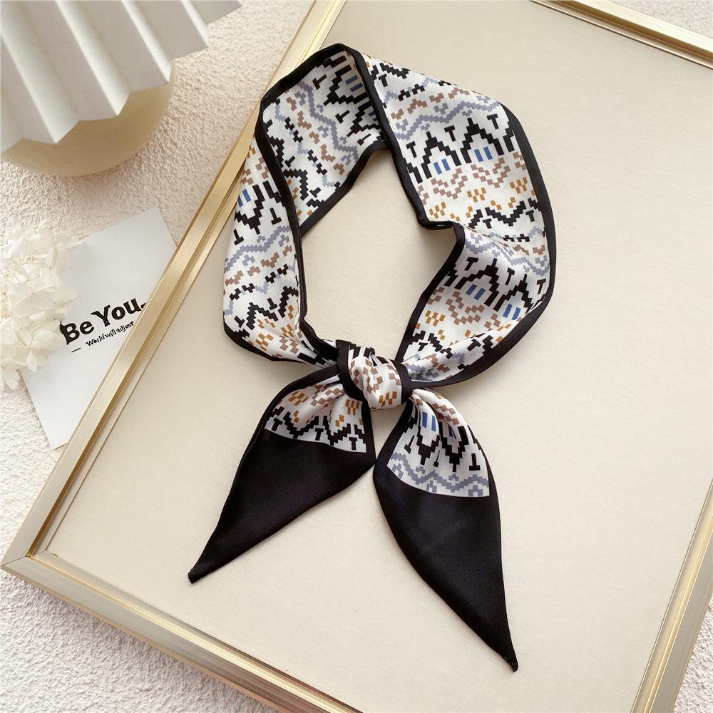 Новые шарфы Шелковые шарфы Женские весенние и осенние длинные декоративные профессиональные шарфы Летние тонкие стили в сочетании с рубашками Стильные