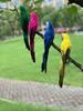 25/35cm Simulation Parrot Garden Decoration Creative Lawn Figurine Ornament Animal Bird Outdoor Garden Party Prop Decoration
